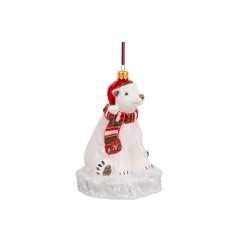 Christbaumschmuck - Huras Family - Eisbär auf Eisscholle -14 cm