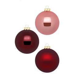 Weihnachtskugel Vintage Rose 6 cm, 20 STK.