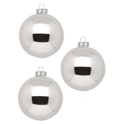 Weihnachtskugel Silber, 6cm, 20 STK.
