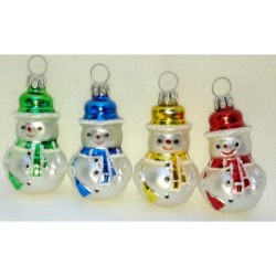 Christbaumschmuck 4 kleine Schneemänner