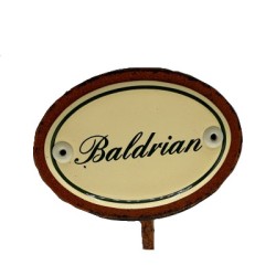 Kräuterschild Emaille Baldrian Kräuterschild Emaille Baldrian