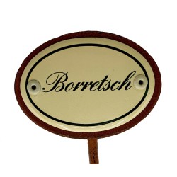 Kräuterschild Emaille Borretsch Kräuterschild Emaille Borretsch