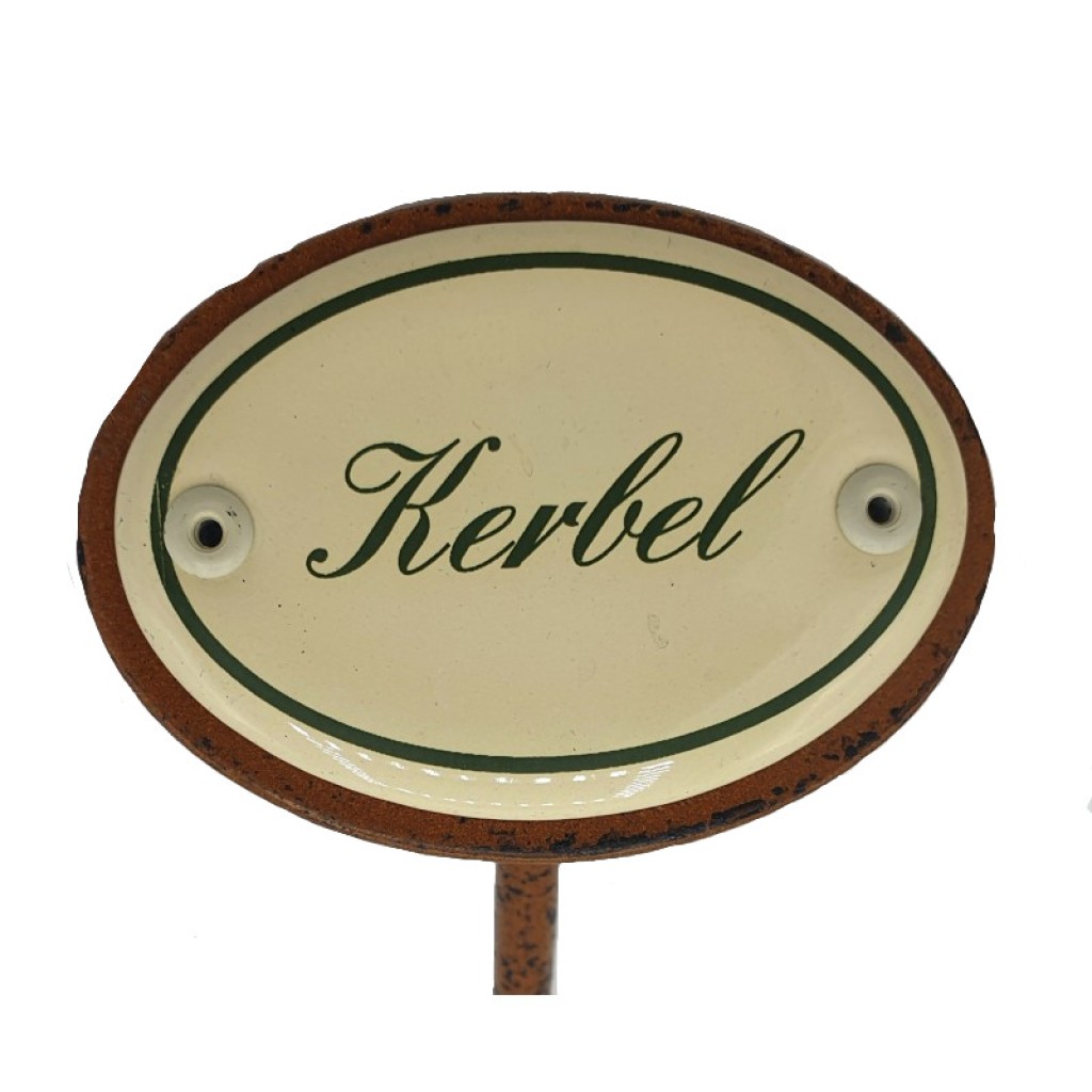 Kräuterschild Emaille Kerbel Kräuterschild Emaille Kerbel