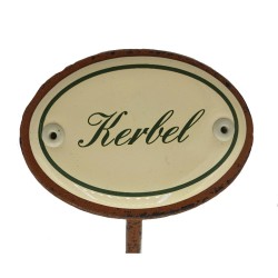 Kräuterschild Emaille Kerbel Kräuterschild Emaille Kerbel