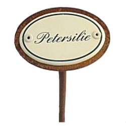 Kräuterschild Emaille Petersilie Kräuterschild Emaille Petersilie