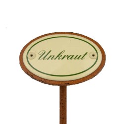 Kräuterschild Emaille Unkraut Kräuterschild Emaille Unkraut