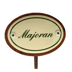 Kräuterschild Emaille Majoran Kräuterschild Emaille Majoran