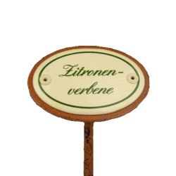 Kräuterschild Emaille Zitronenverbene Kräuterschild Emaille Zitronenverbene