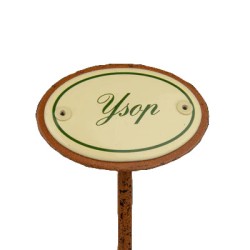 Kräuterschild Emaille Ysop Kräuterschild Emaille Ysop