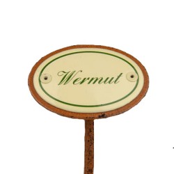 Kräuterschild Emaille Wermut Kräuterschild Emaille Wermut