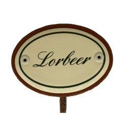 Kräuterschild Emaille Lorbeer Kräuterschild Emaille Lorbeer