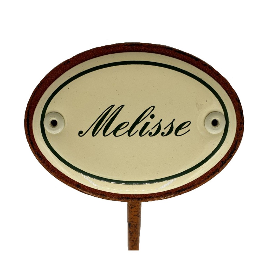 Kräuterschild Emaille Melisse Kräuterschild Emaille Melisse