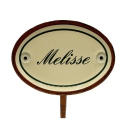 Kräuterschild Emaille Melisse Kräuterschild Emaille Melisse