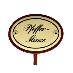 Kräuterschild Emaille Pfefferminze Kräuterschild Emaille Pfefferminze