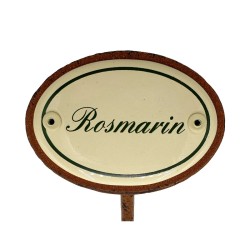 Kräuterschild Emaille Rosmarin Kräuterschild Emaille Rosmarin