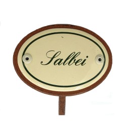 Kräuterschild Emaille Salbei Kräuterschild Emaille Salbei
