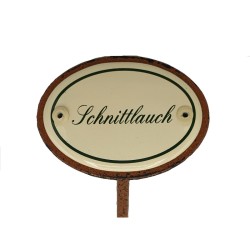Kräuterschild Emaille Schnittlauch Kräuterschild Emaille Schnittlauch