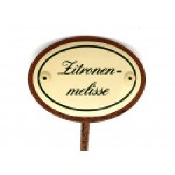 Kräuterschild Emaille Zitronenmelisse Kräuterschild Emaille Zitronenmelisse