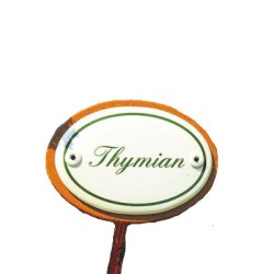 Kräuterschild Emaille Thymian Kräuterschild Emaille Thymian