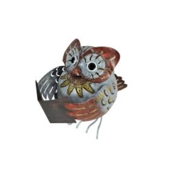 Medusa Windlicht Eule Hedwig mit Buch