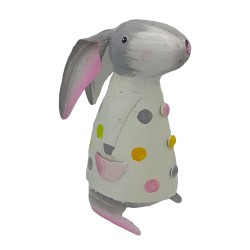 Osterhase Betty mit Schlappohren Creme mit Punkten S